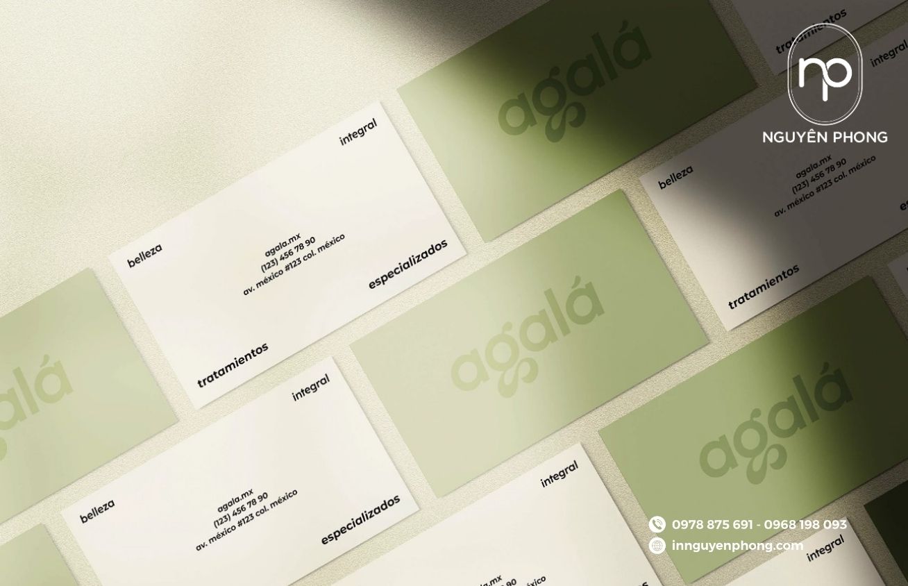 Mẫu logo thẩm mỹ viện in trên card visit